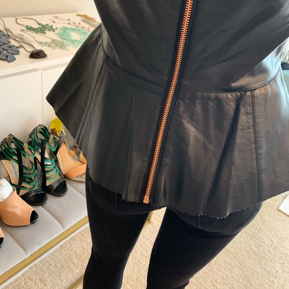 *SOLD* CO by Cotton On faux leather peplum top - Picture 8 of 14